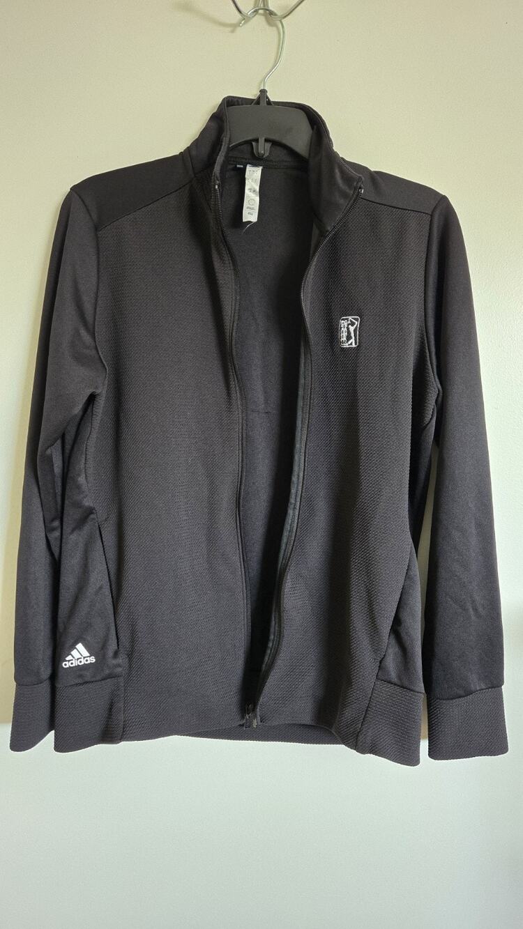 ADIDAS Textured Layering Full-Zip PGA West Jacket Size Large Golf Gym Athletics